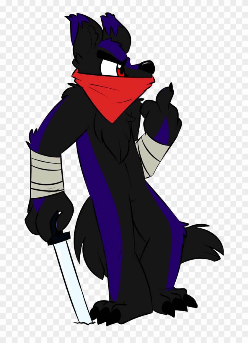 My Oc Jackass The Ninja Wolf By Mr123spiky - Cartoon #1092295