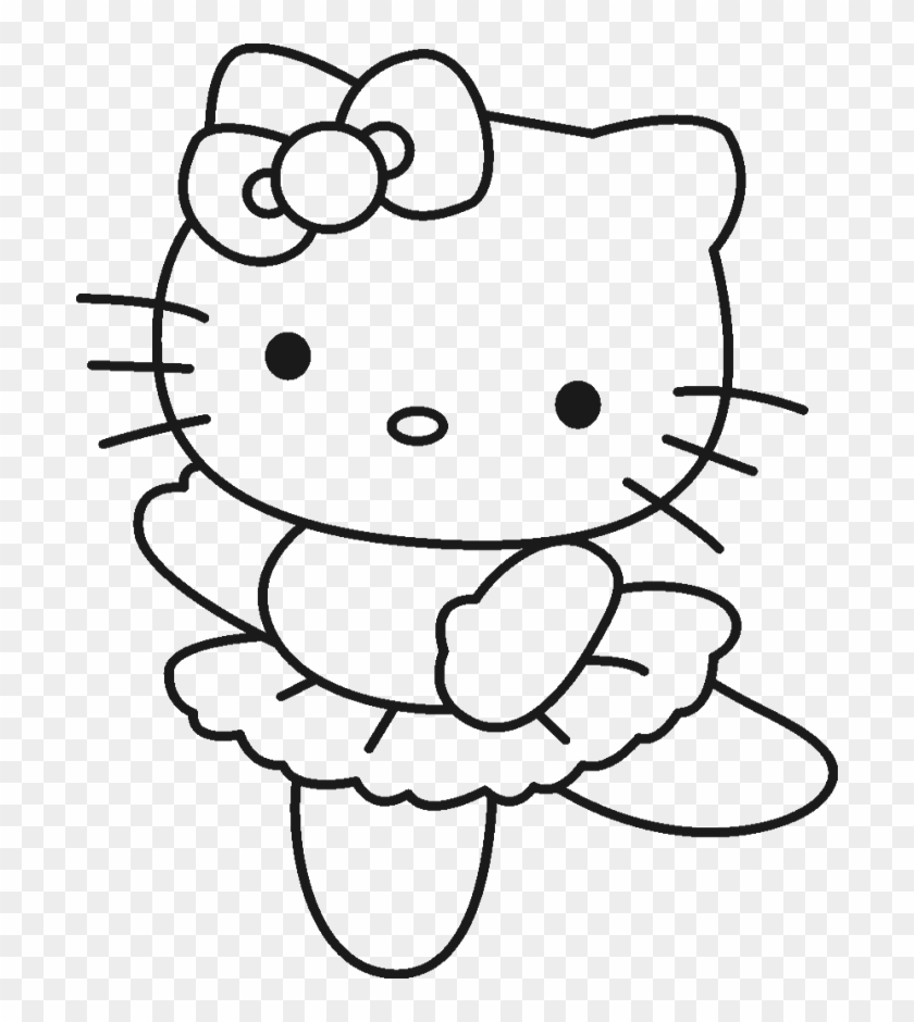 Hello Kitty Cool And Cute Coloring Page Hello Kitty Drawing Free Transparent Png Clipart Images Download