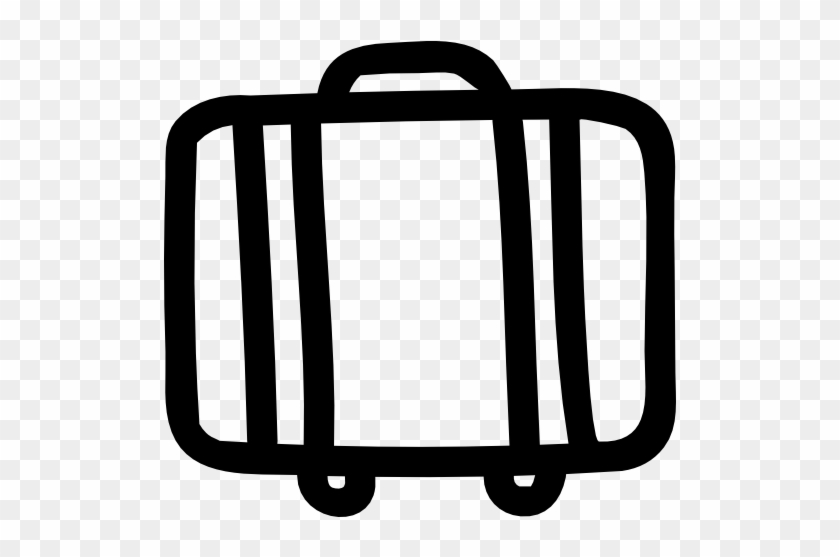 Baggage Suitcase Hand Drawn Outline From Side View - Baggage Outline #1099737