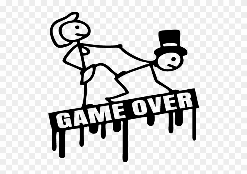 Game Over With Bride And Groom Bride And Groom Game Over Free Transparent Png Clipart Images Download