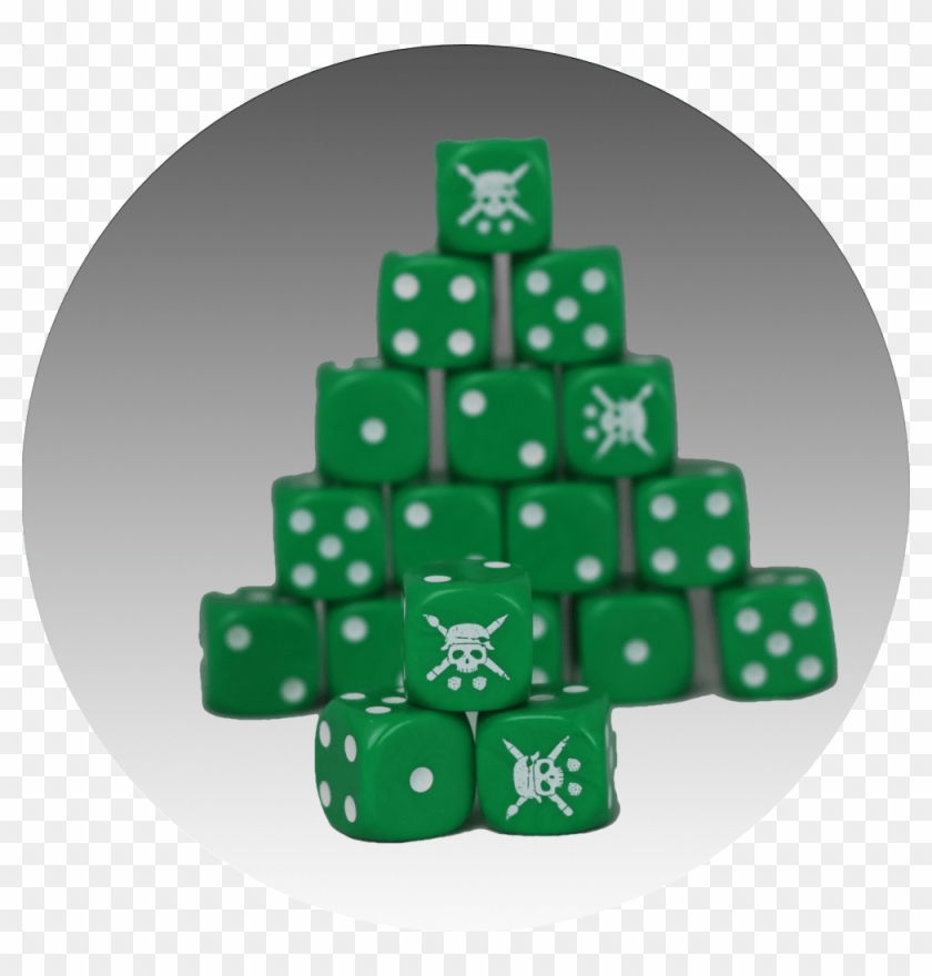 Tabletop Tactics Green Dice - Miniature Wargaming #1102383