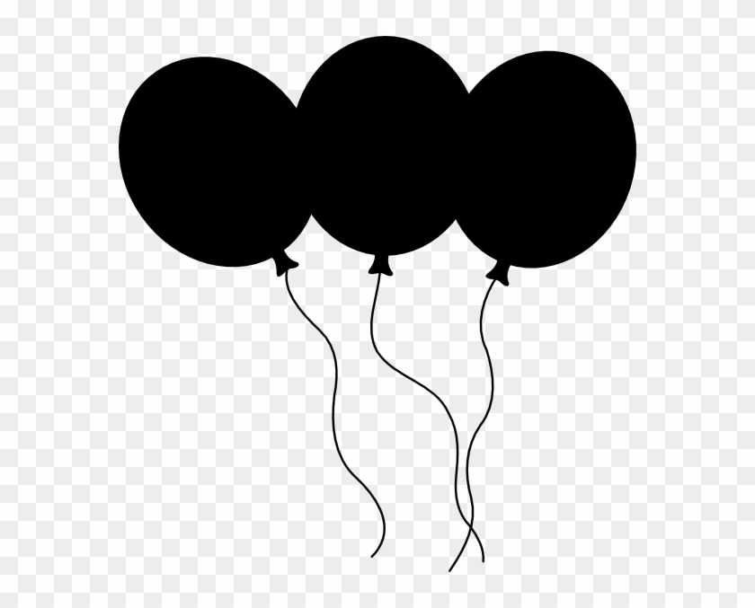 Black - And - White - Balloon - Clipart - Black Balloons Clip Art #186276