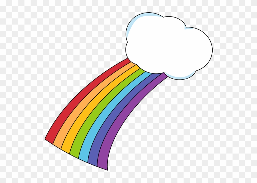 Rainbow And Cloud Clip Art - Cloud And Rainbow Clip Art #186295