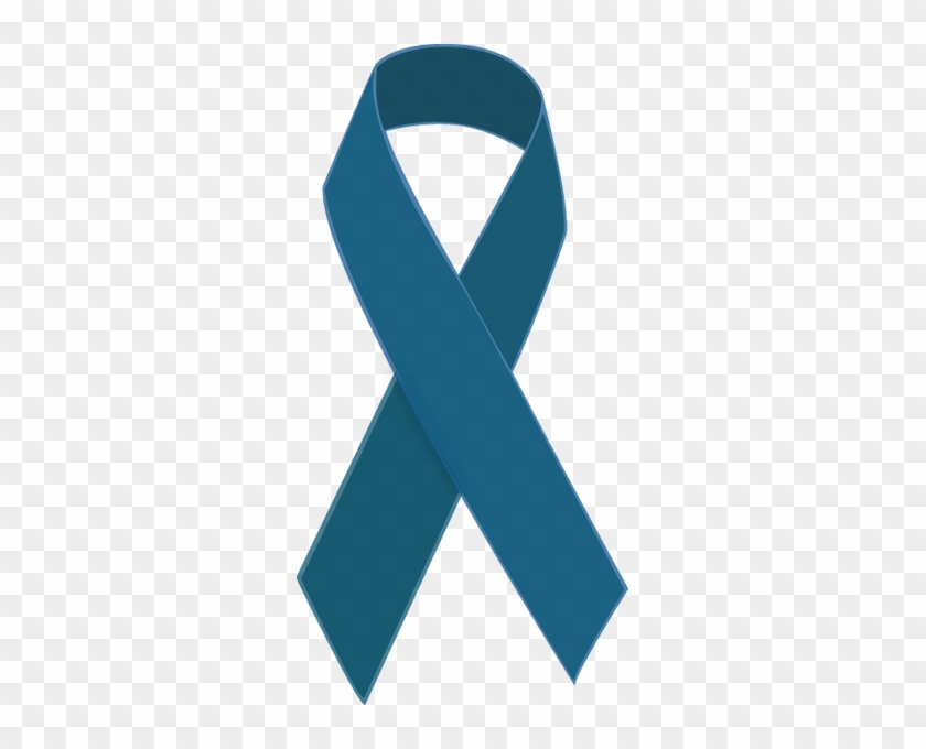 Teal Awareness Ribbon Clip Art Colon - Tie #187423