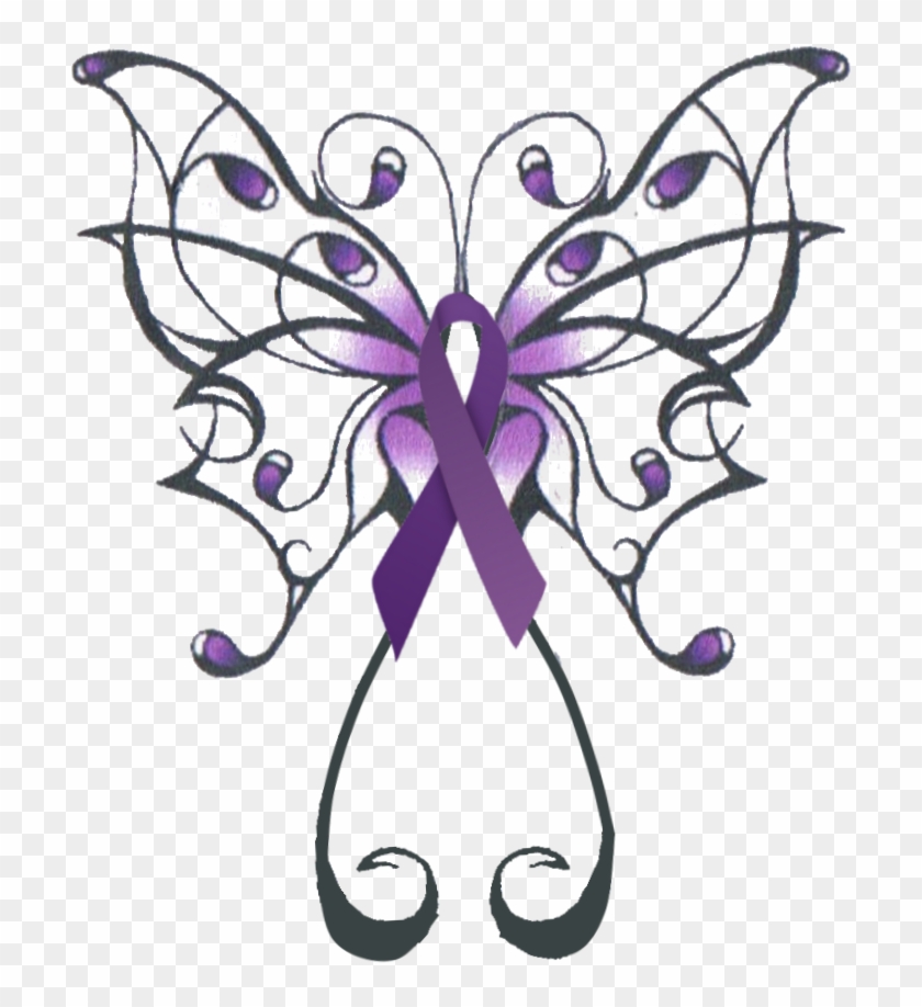 Cervical Cancer Ribbon Clip Art Butterfly Tattoos Free Transparent Png Clipart Images Download