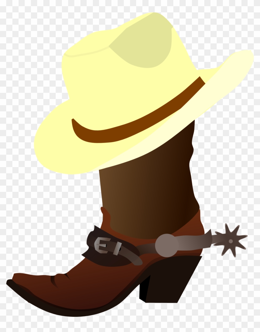 White Cowboy Hat And Boots Clip Art At Clker - Cowboy Boot Clip Art #187668