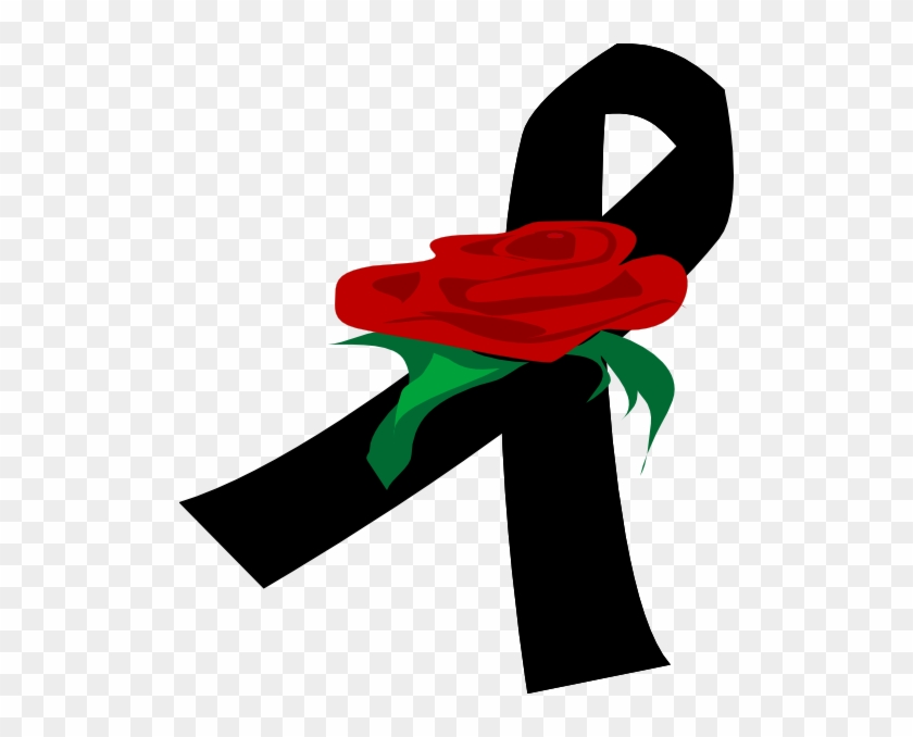 Morning Ribbon Clip Art - Death Ribbon #187899