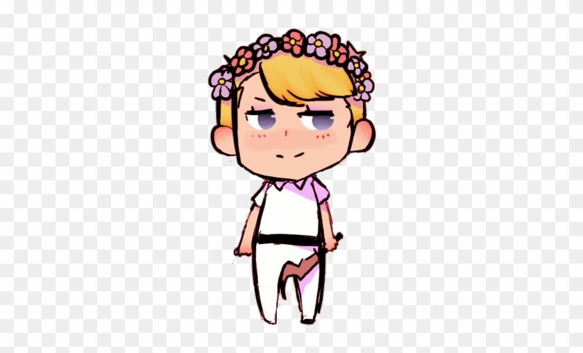 Local Cult Leader Wears Flower Crown By Cinnamon Roll - Cartoon #1102974