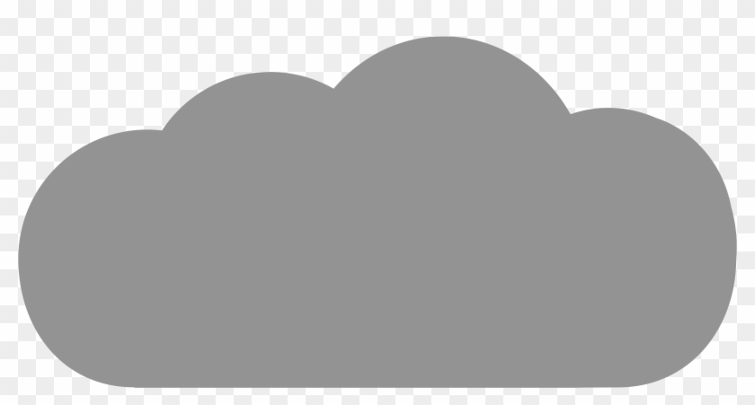 Big Gray Cloud - Grey Cloud Icon Png #1104008