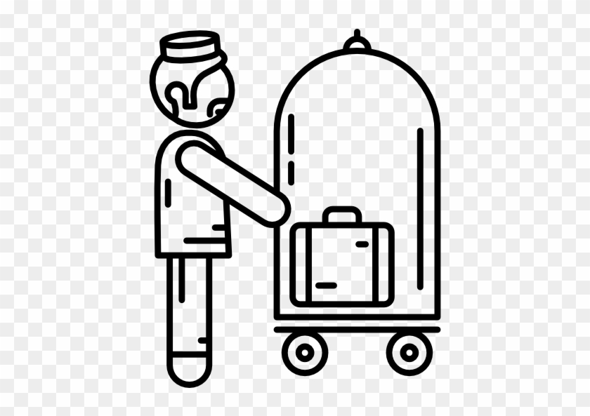 Hotel Service Free Icon - Bellboy For Coloring #1105898