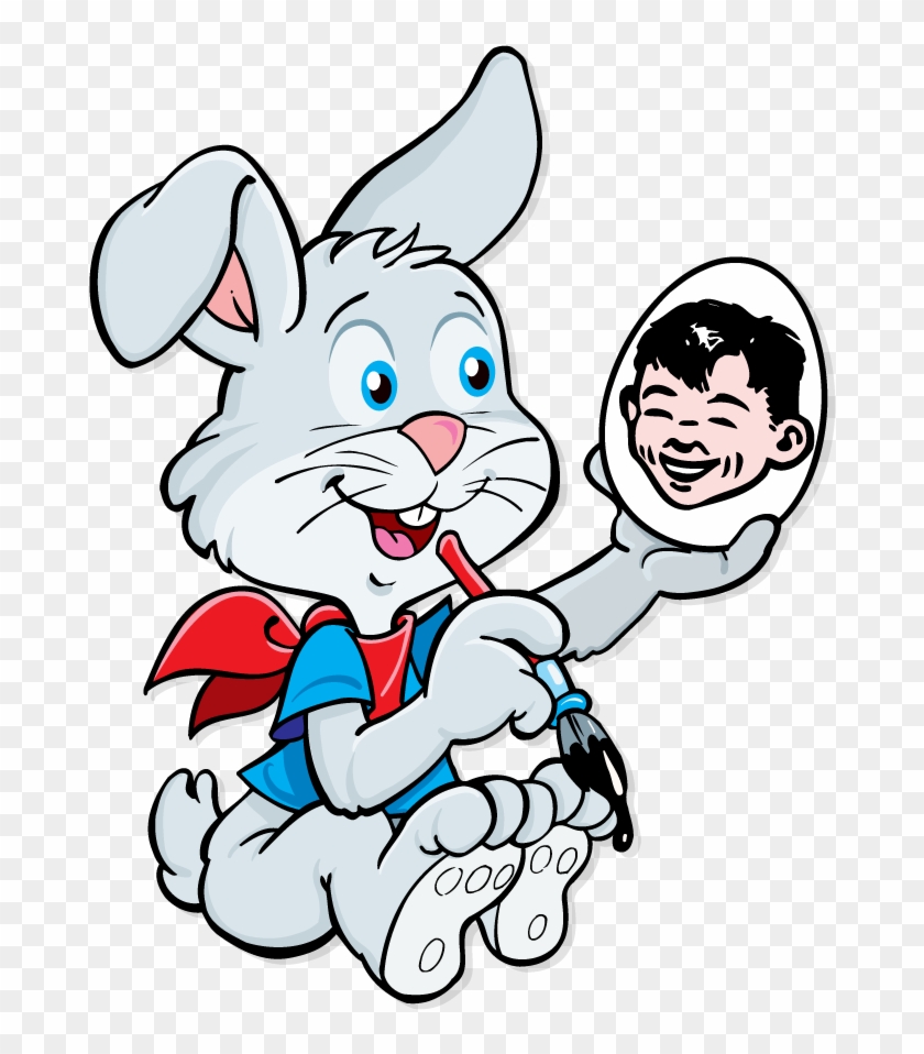 Tattoo Easter Bunny Painting Eggs Converted Cartoon Free Transparent Png Clipart Images Download