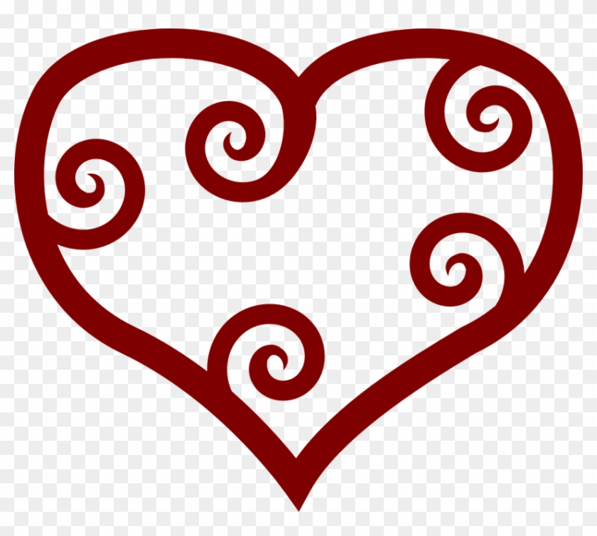 Maroon Clipart Heart - Valentine Clip Art #1112577