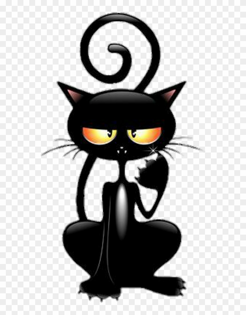 black cat angry face cartoon cute 14319053 PNG
