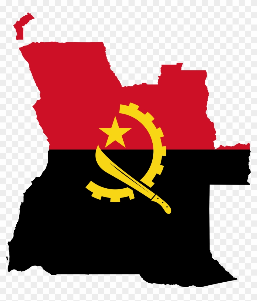 Flag Map - Angola Png #1117398