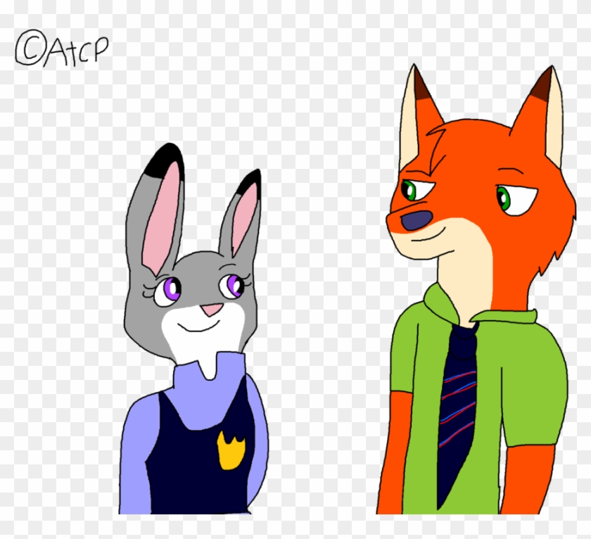 Judy Hopps And Nick Wilde By Angelthecyborgpanda - Nick Wilde #1118833