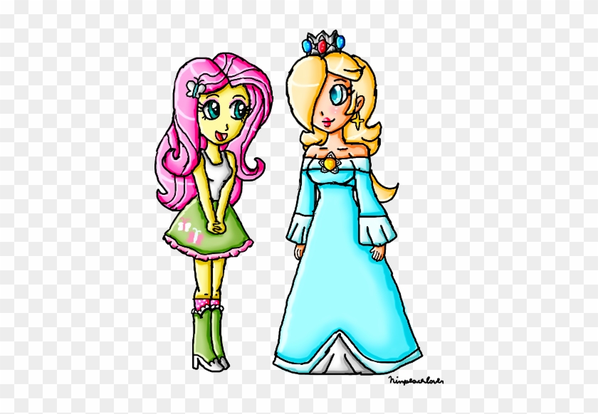 Fluttershy And Rosalina By Ninpeachlover - Rosalina Fluttershy #1121177