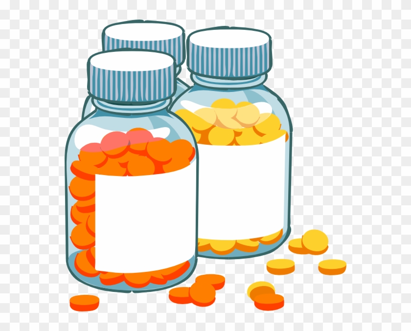 Blank Pill Bottles Clip Art At Clker - Medicine Log And Journal: Log Your Medicines #1121200