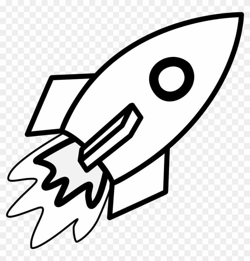 Rocket Clipart Black And White Rocket Coloring Pages Free