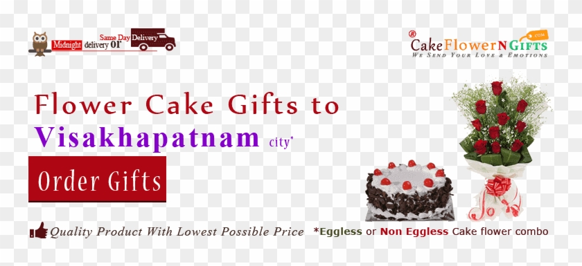 Online Flower Cake Order In Vizag Visakhapatnam - Visakhapatnam #1122798