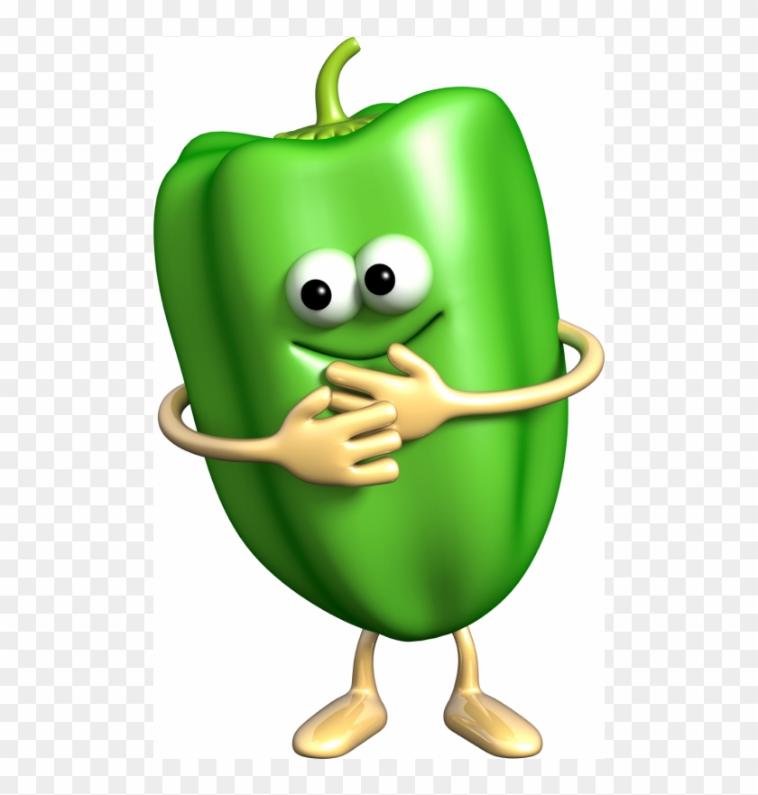 Funny Green Pepper Stickers - Pimiento Verde Animado #1124031