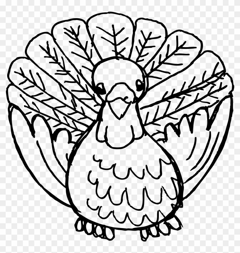 27 Wild Turkey Clipart - Line Art #1125163