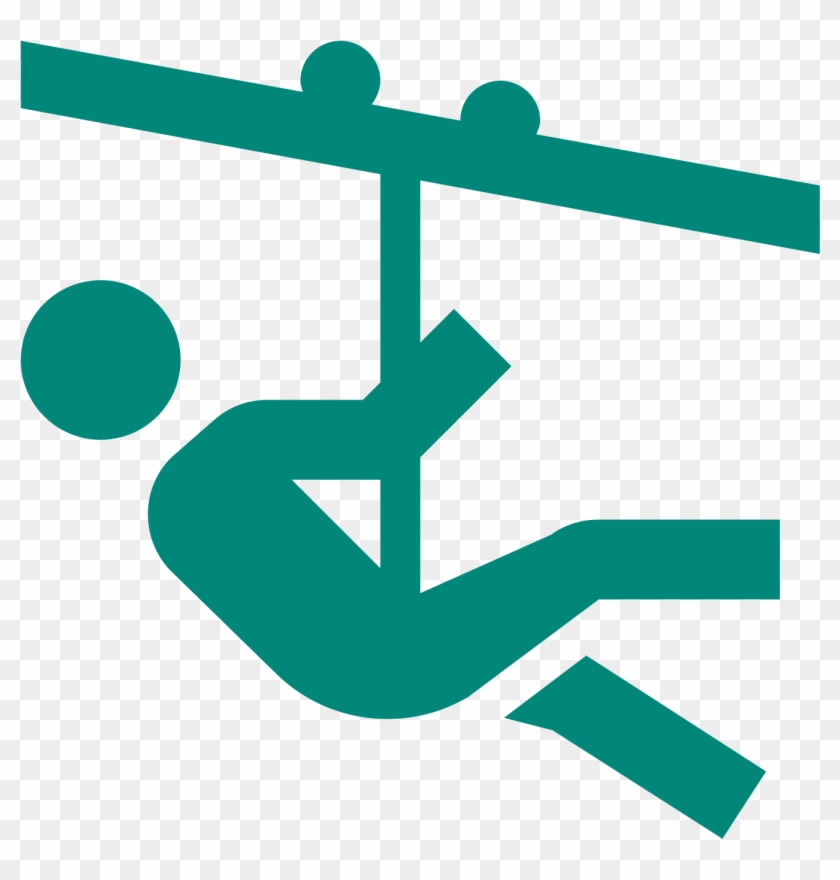 Zip-line Computer Icons Bungee Cords Clip Art - Zipline Icon #1126175