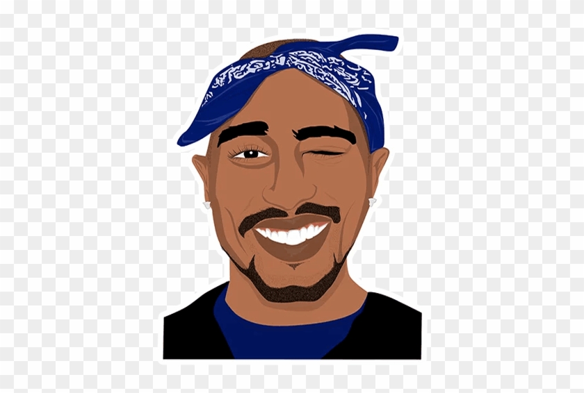Tupac Shakur Sticker Rapper Telegram Clip Art - Tupac Shakur #1126700