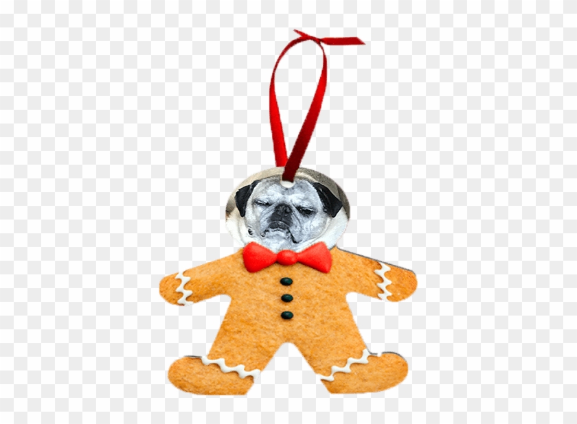 Gingerbread Man Ornament 2 Sided Aluminum - Pug #1128641