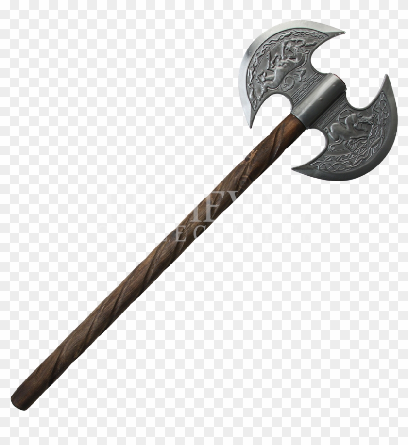 Drawn Axe Double Bladed Axe Medieval Axe Free Transparent Png Clipart Images Download