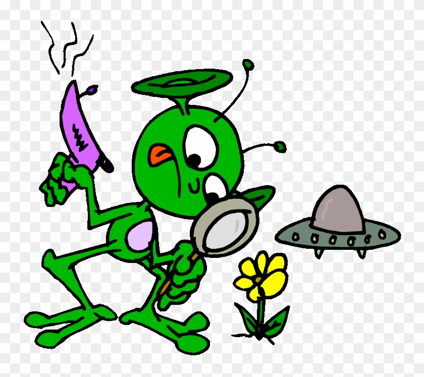 Clipart Alien With Magnifying Glass #1130921