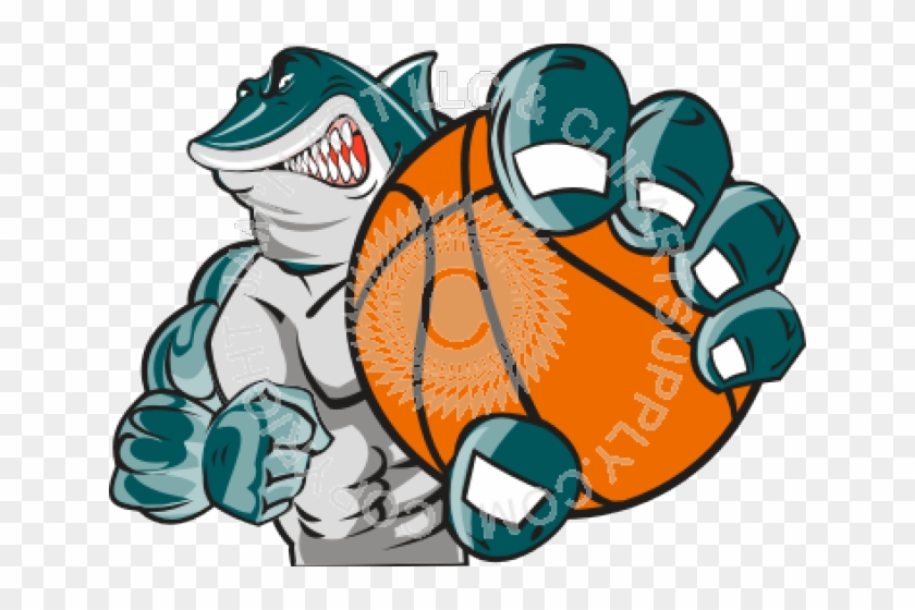 Shark Clipart Basketball - Shark With A Basketball #1131686