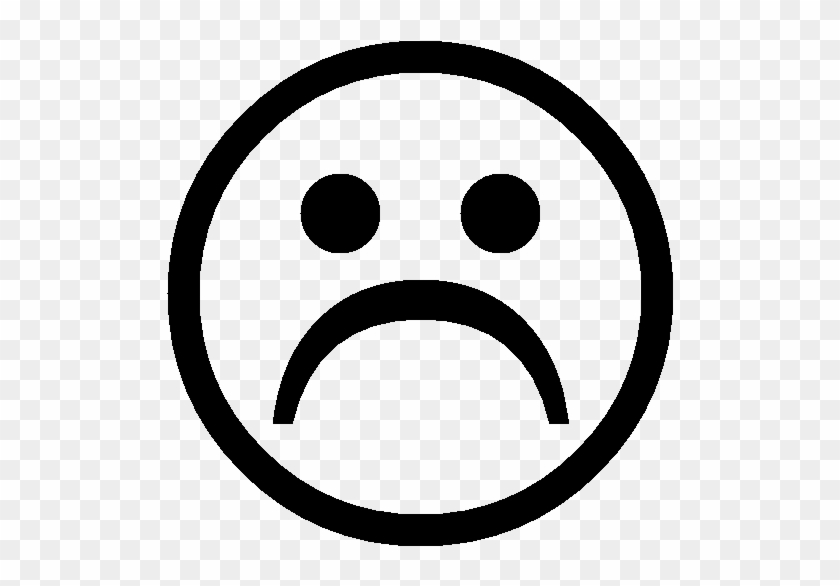 Sad Face Emoji Black And White Free Transparent Png Clipart Images