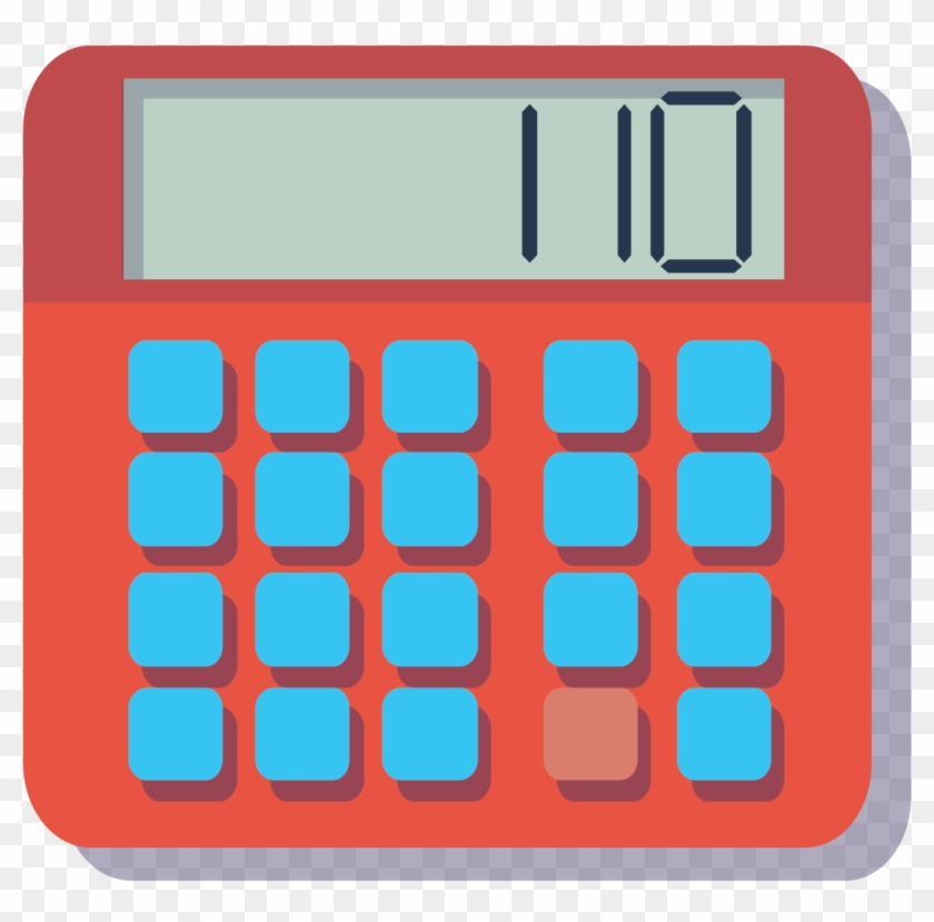 Vector Red Stationery Calculator - Machine #1132770