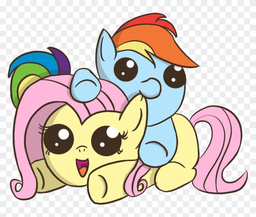 mlp baby rainbow dash and fluttershy