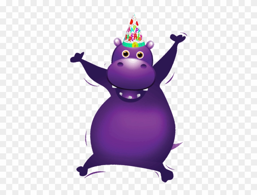 Hippopotamus Clipart Animated - Hippo Birthday Animated Gif #1134804