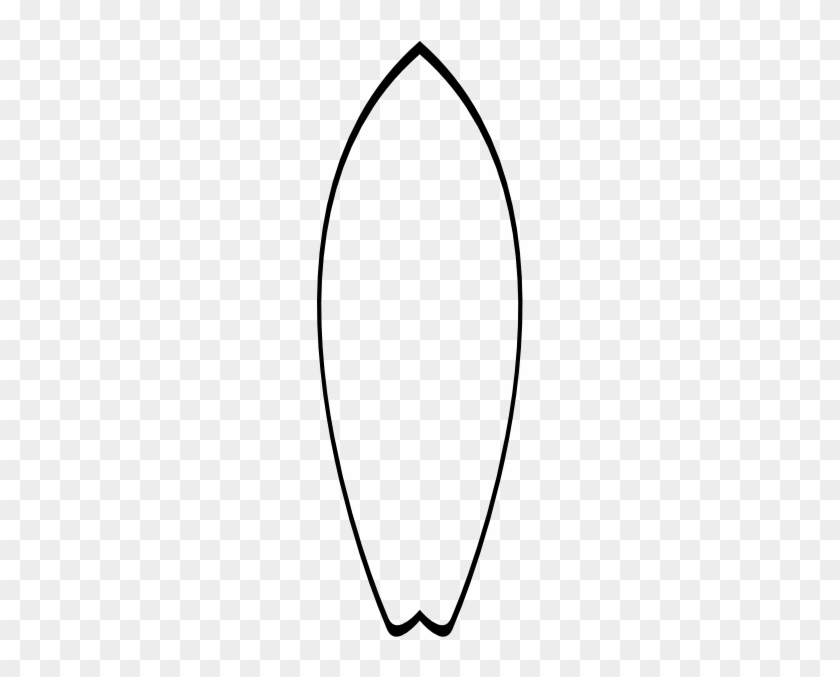 Surfboard Clipart - Line Art #1139009