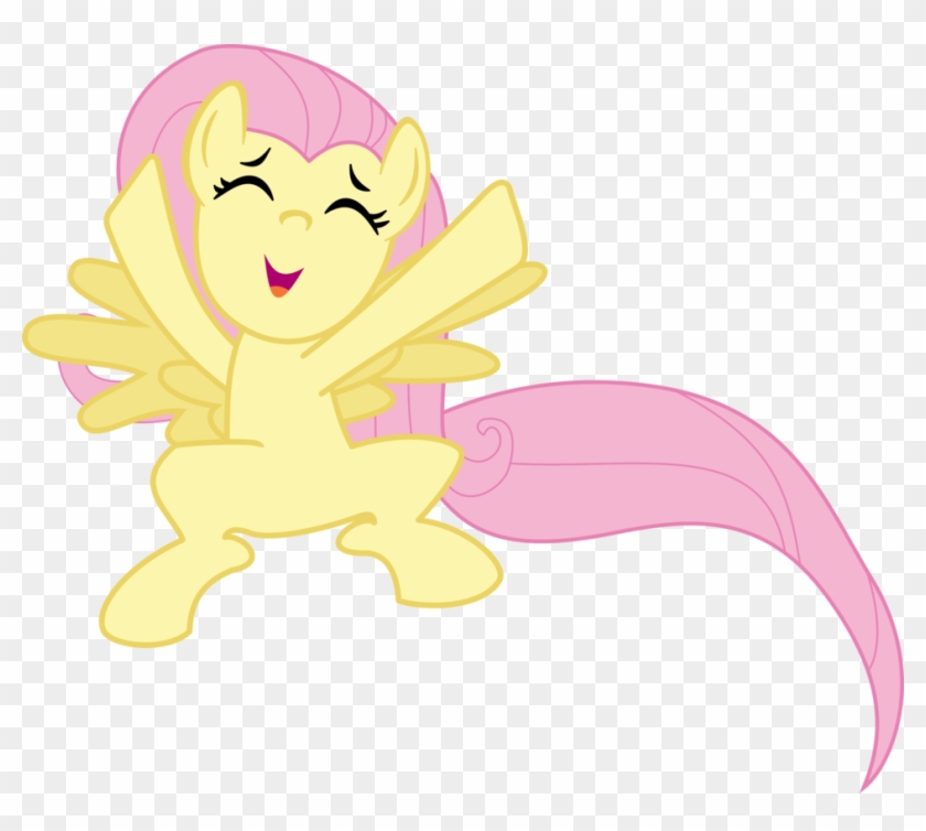 Fluttershy Jumps For Joy By Romerboy55 - Cartoon #1140149