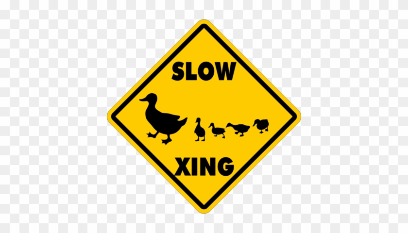 Duck Crossing~funny Novelty Xing Gift Sign - Student Working Clip Art #1140275