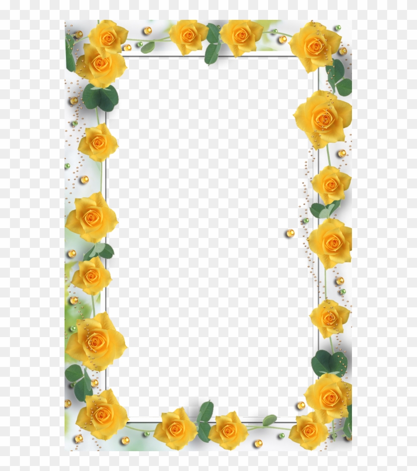 Yellow Roses Frames - Adobe Photoshop - Free Transparent PNG Clipart Images  Download