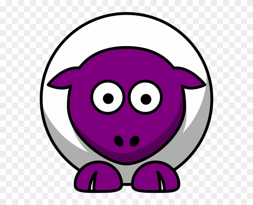 Sheep Clipart Purple - Cartoon Sheep Png #191370