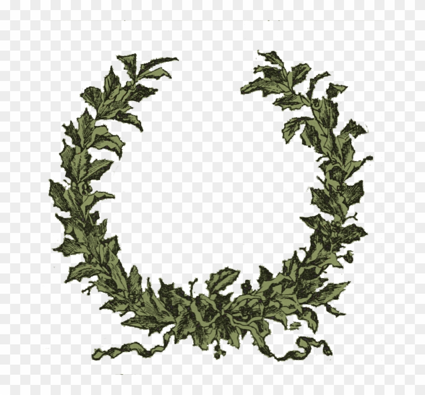 Vintage Clipart Holly Christmas Garland Wreath Clipart Free Transparent Png Clipart Images Download
