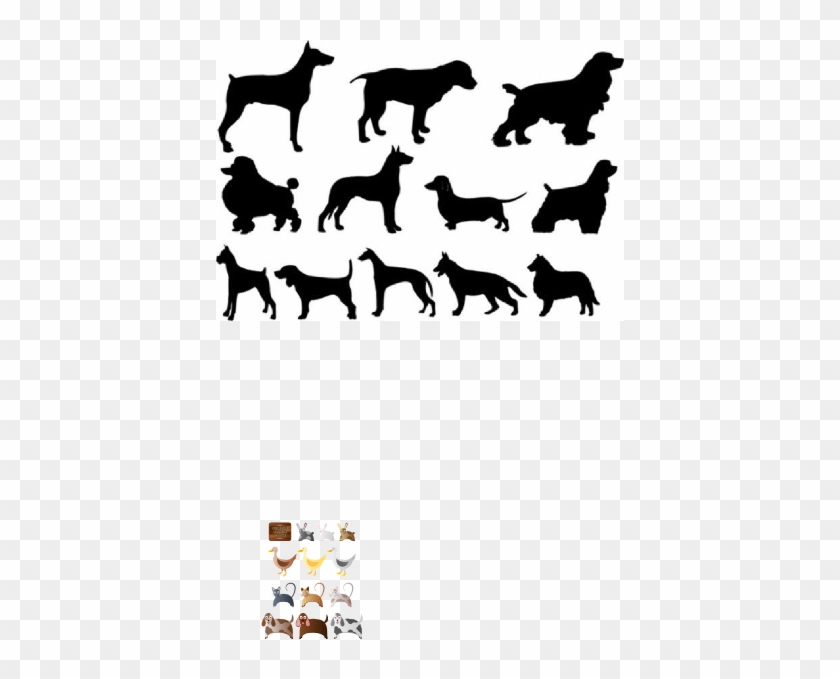 Farm Animals Cat Dog Rabbit Bunny Duck Clip Art - Dog Silhouette #192910