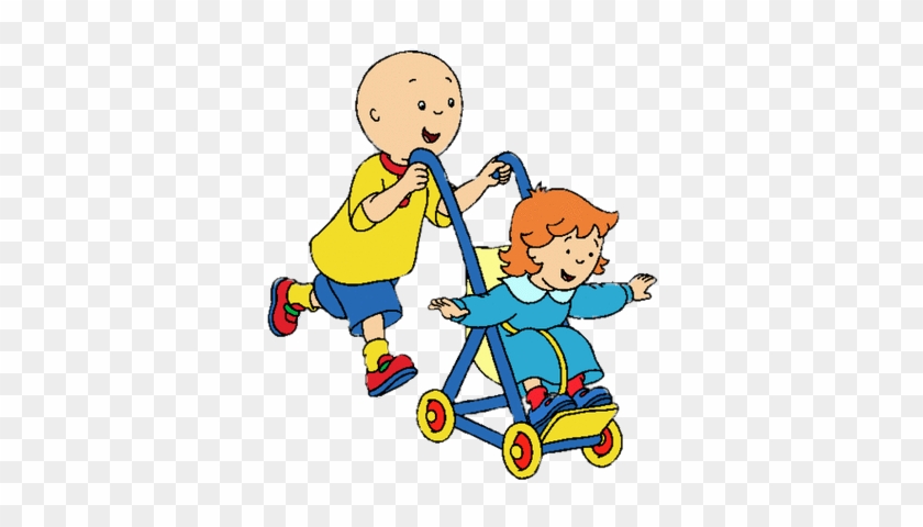 Caillou Pushing Rosie In A Stroller - Caillou: Größer Werden Mit Caillou Hörspiel Cd #1144838