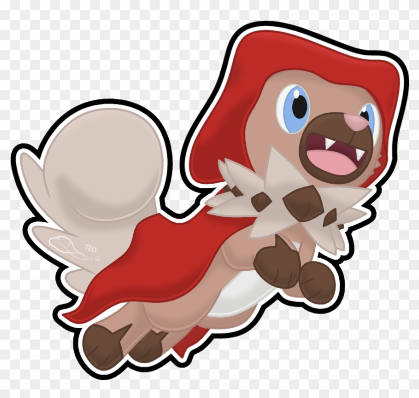 Red Riding Rockruff By The Emerald Otter Pokemon Sun And Moon Free Transparent Png Clipart Images Download