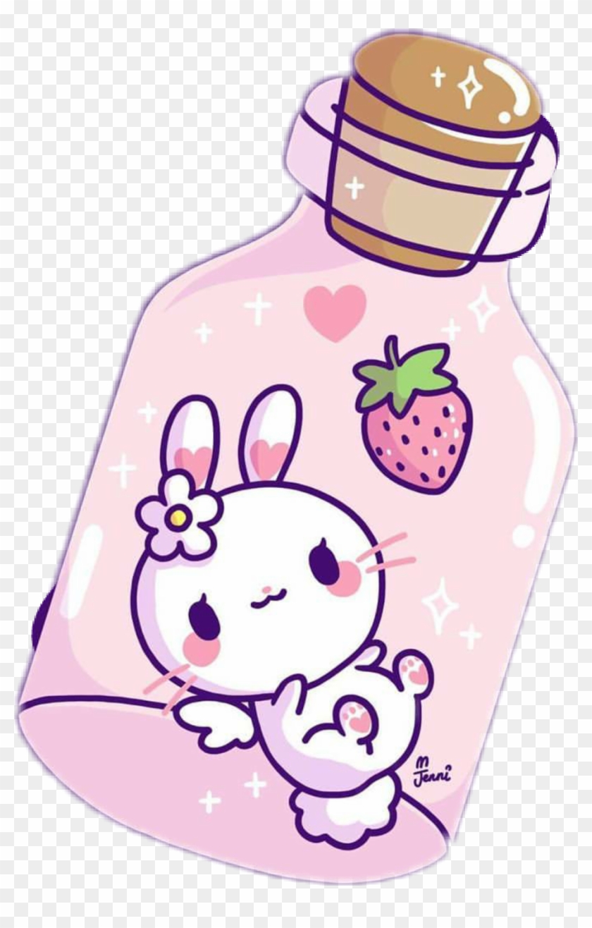 Sweet rabbit little cute kawaii anime cartoon Vector Image
