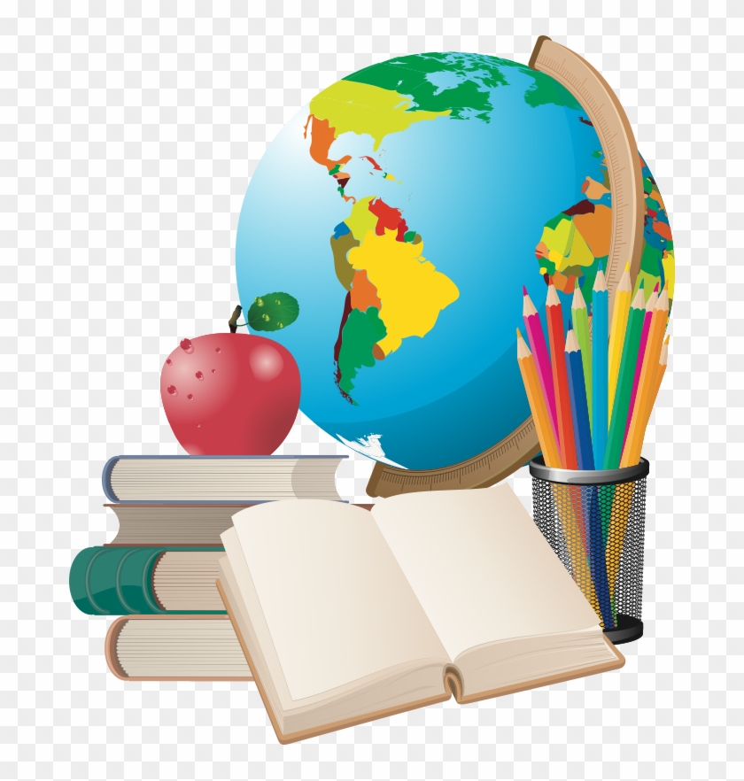 Globe With Books Png #1147399