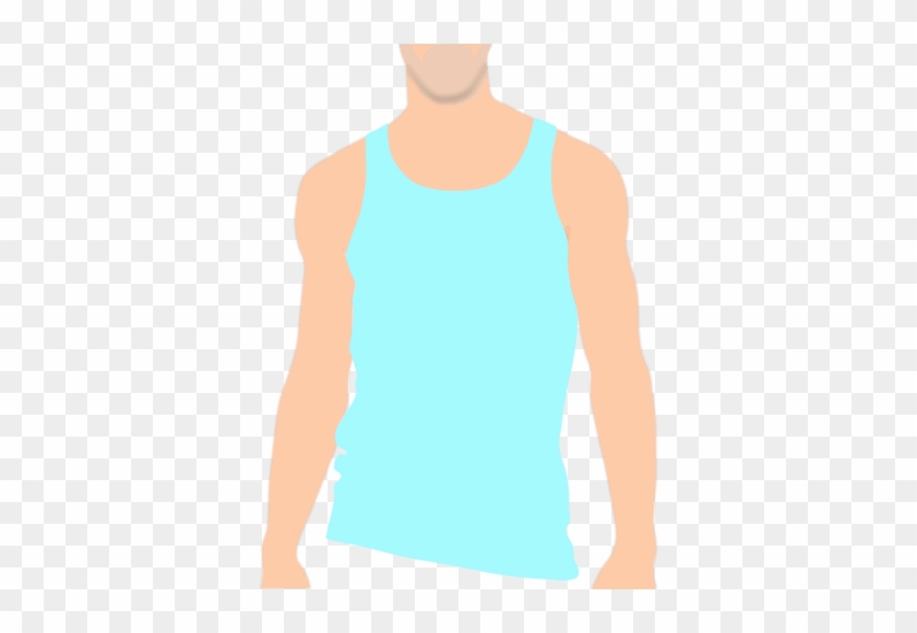 Vector Clip Art Of Top Of Male Body With A Vest On - Clip Art #1148479