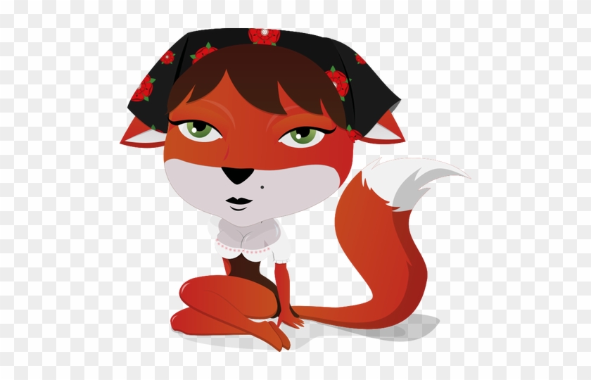 Vector Illustration Of Foxy Lady Character - Clip Art #1152639