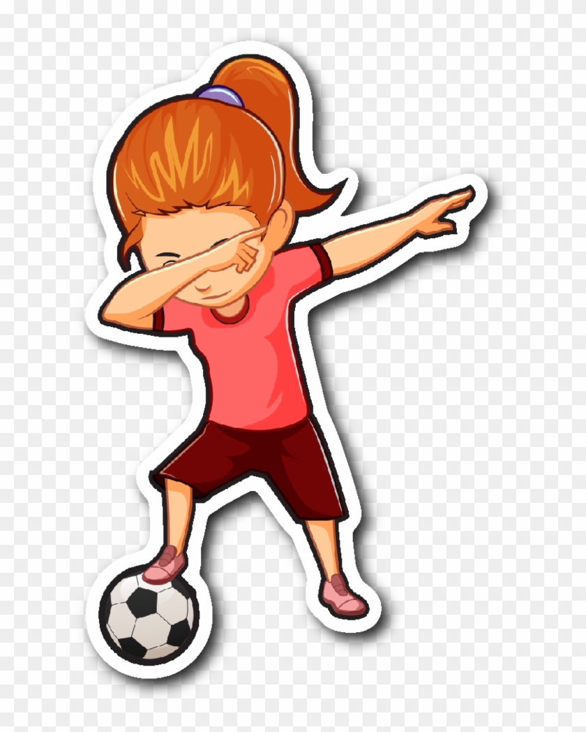 Funny Dabbing Dance Soccer Sticker Car Bumper Decal - Dabbing Boy #1153383