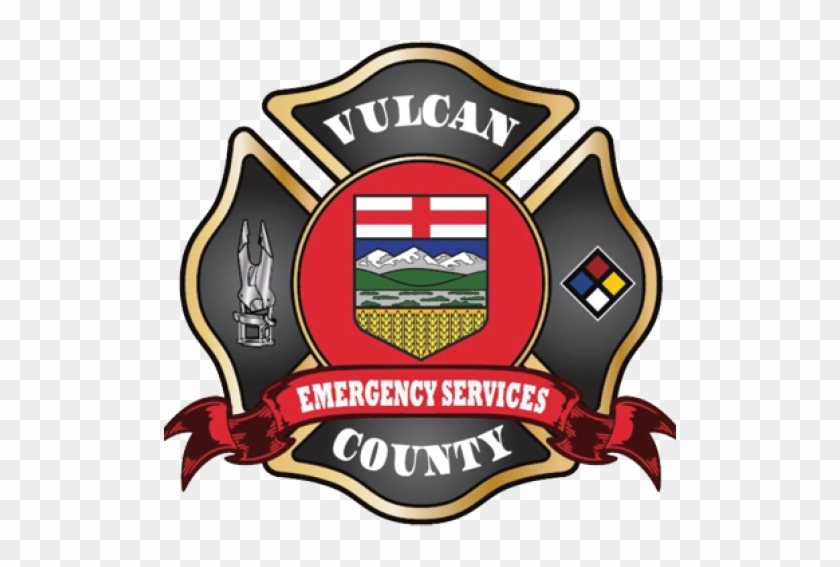 Vulcan County Emergency Services - 5inx3in Labeled Alberta Canada Flag Sticker Vinyl Vehicle #1154429